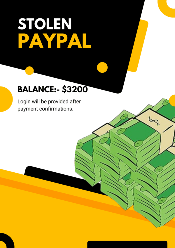 Stolen PayPal Account Balance 3200 USD